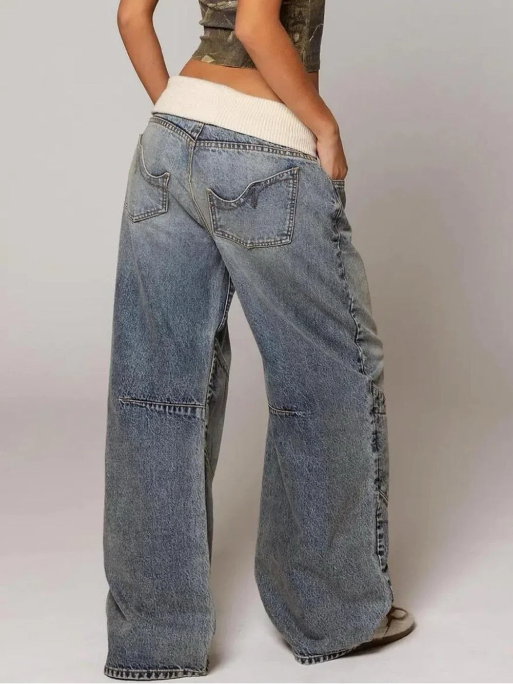 Brand New Revice Baggy Jeans size XS in Blue Crest - Picture 2 of 7